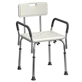 Medline Shower Chair Seat with Padded Armrests and Back...