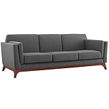 Modway Chance Mid-Century Modern Upholstered Fabric Sofa In...