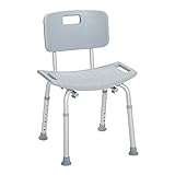 Drive Medical RTL12202KDR Shower Chair with Back, Adjustable...