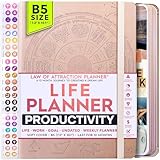 Life Planner - Undated Deluxe Weekly, Monthly Planner, a 12...