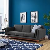 Modway Chance Mid-Century Modern Upholstered Fabric Sofa In...