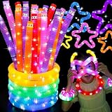 12 PCS Light Up Glow Pop Tubes, Neon Glow Sticks Party...