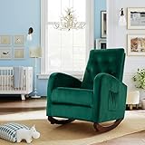 Merax Green Modern Tufted Accent Rocking Chair, Upholstered...
